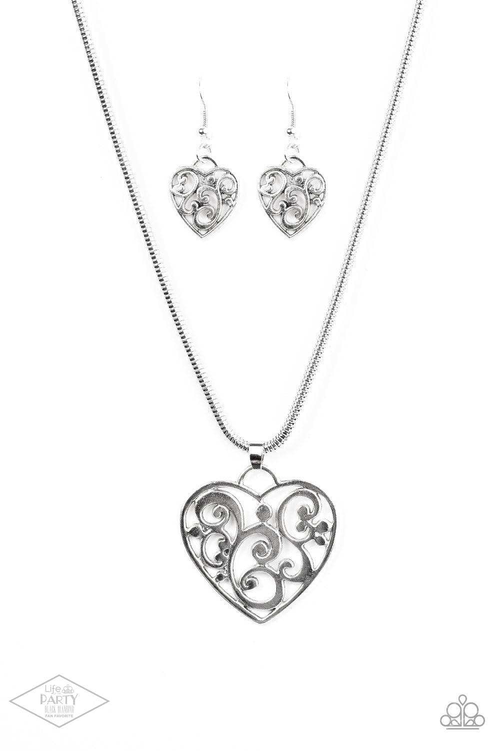 FILIGREE Your Heart With Love - Silver Necklace