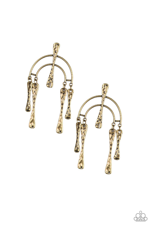 Paparazzi Earrings  ARTIFACTS Of Life - Brass