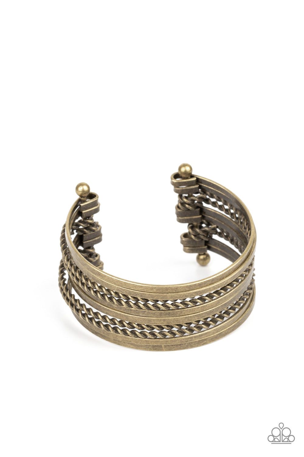 Beautiful stacked bandle bracelets with an illusion of stacked bangles.