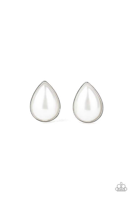 Paparazzi Earrings - SHEER Enough - White