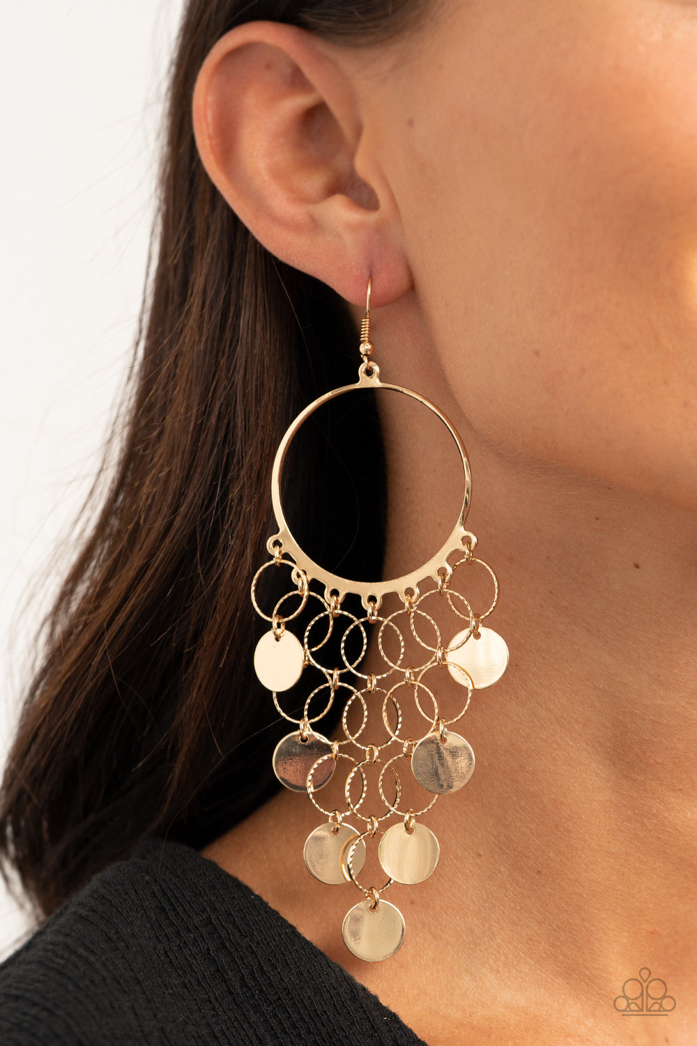 Take a CHIME Out Earrings - Paparazzi Gold