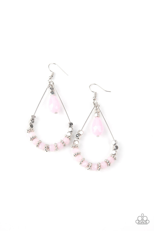 Lovely Lucidity Earrings - Pink - Paparazzi