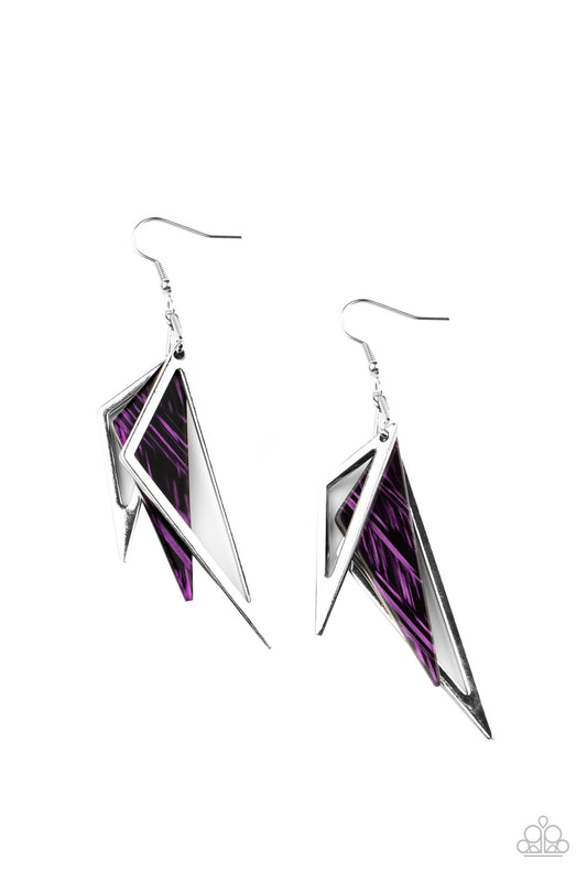 Evolutionary Edge - Purple Earrings