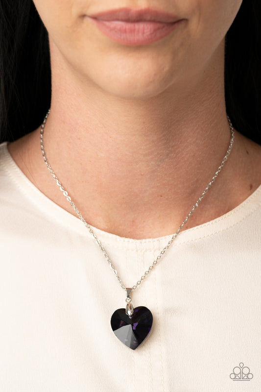 Sold Out - Love Hurts Necklace - Purple - Paparazzi