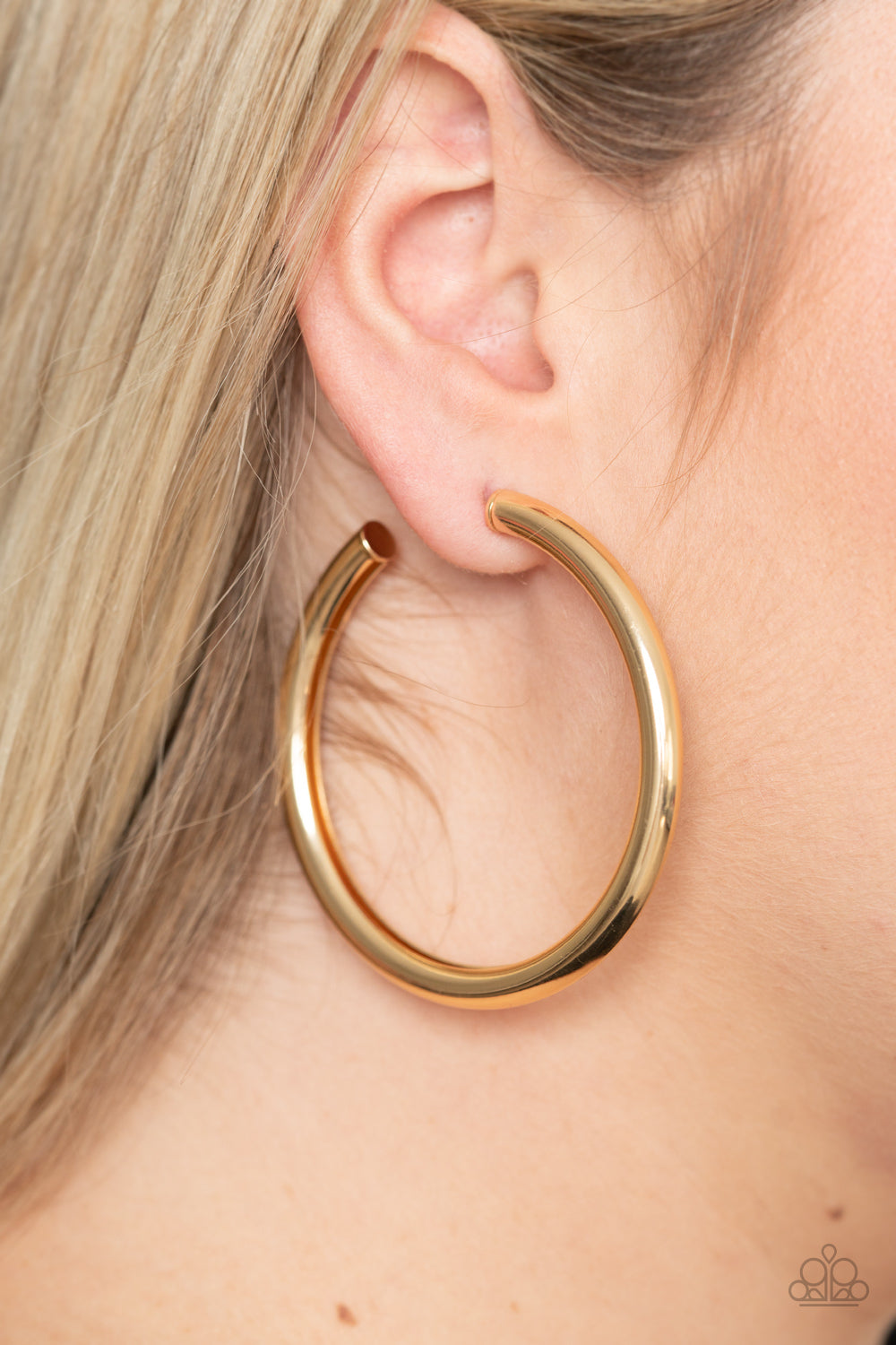 Paparazzi Gold Earrings - Curve Ball