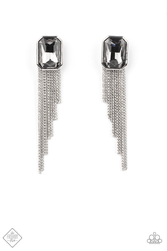 Save for a REIGNy Day earrings -Paparazzi Silver