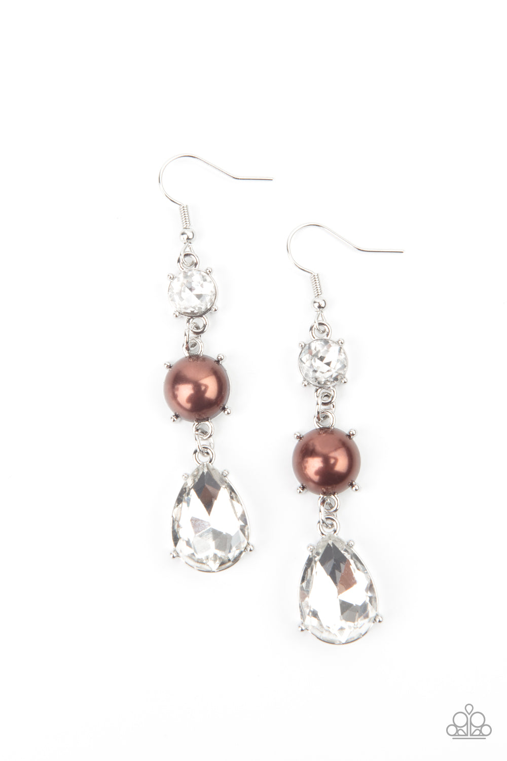 Timeless designed earring, danglling from a fish hook with bling and beads.
