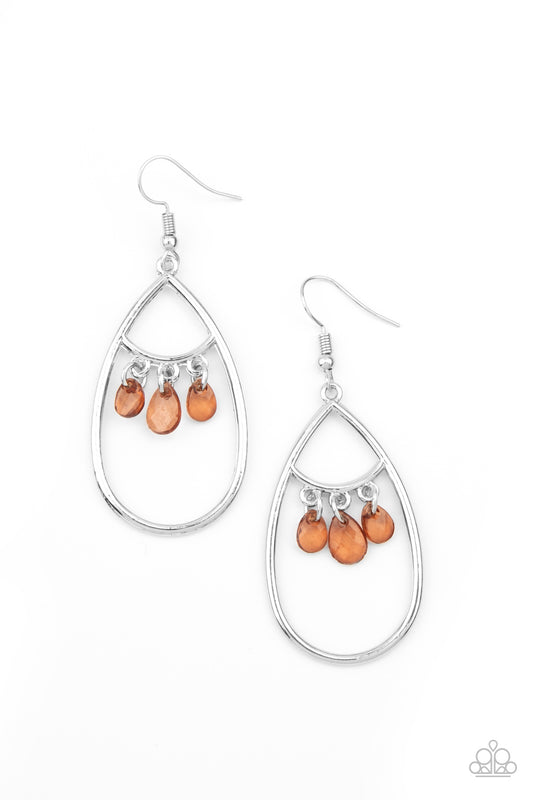 Shimmer Advisory Earrings - Brown