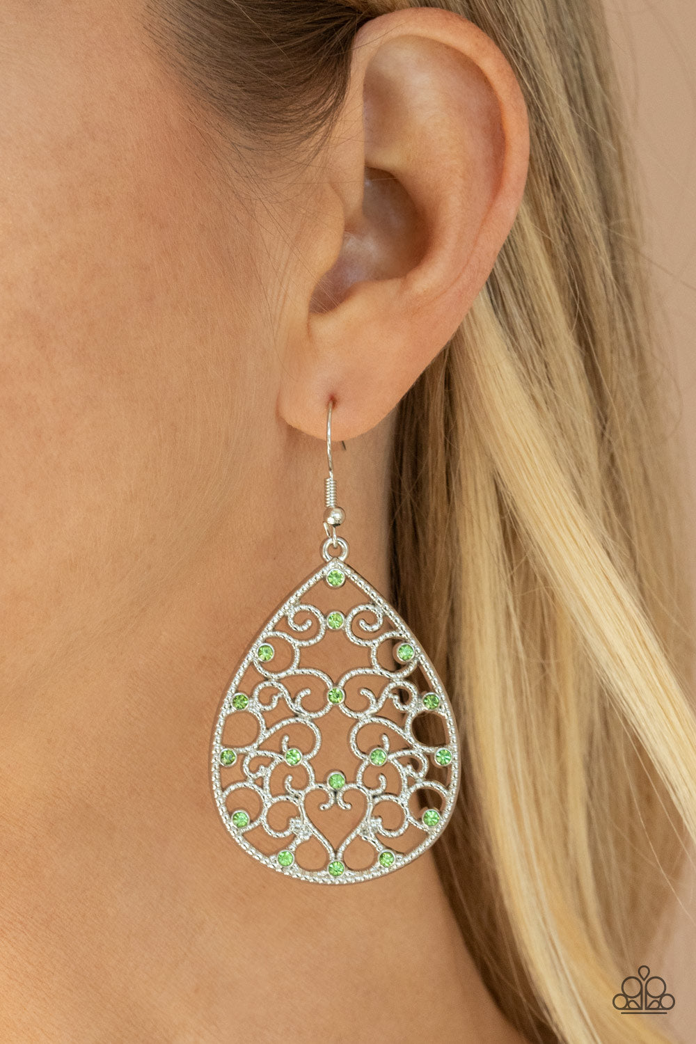 Midnight Carriage - Green Earrings
