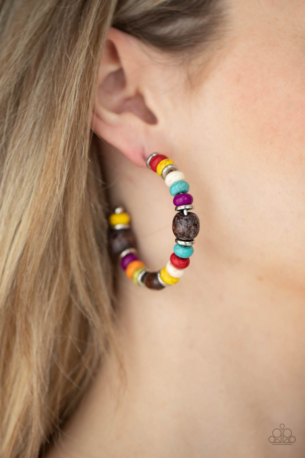 Definitely Down-To-Earth - Multi colored Earrings