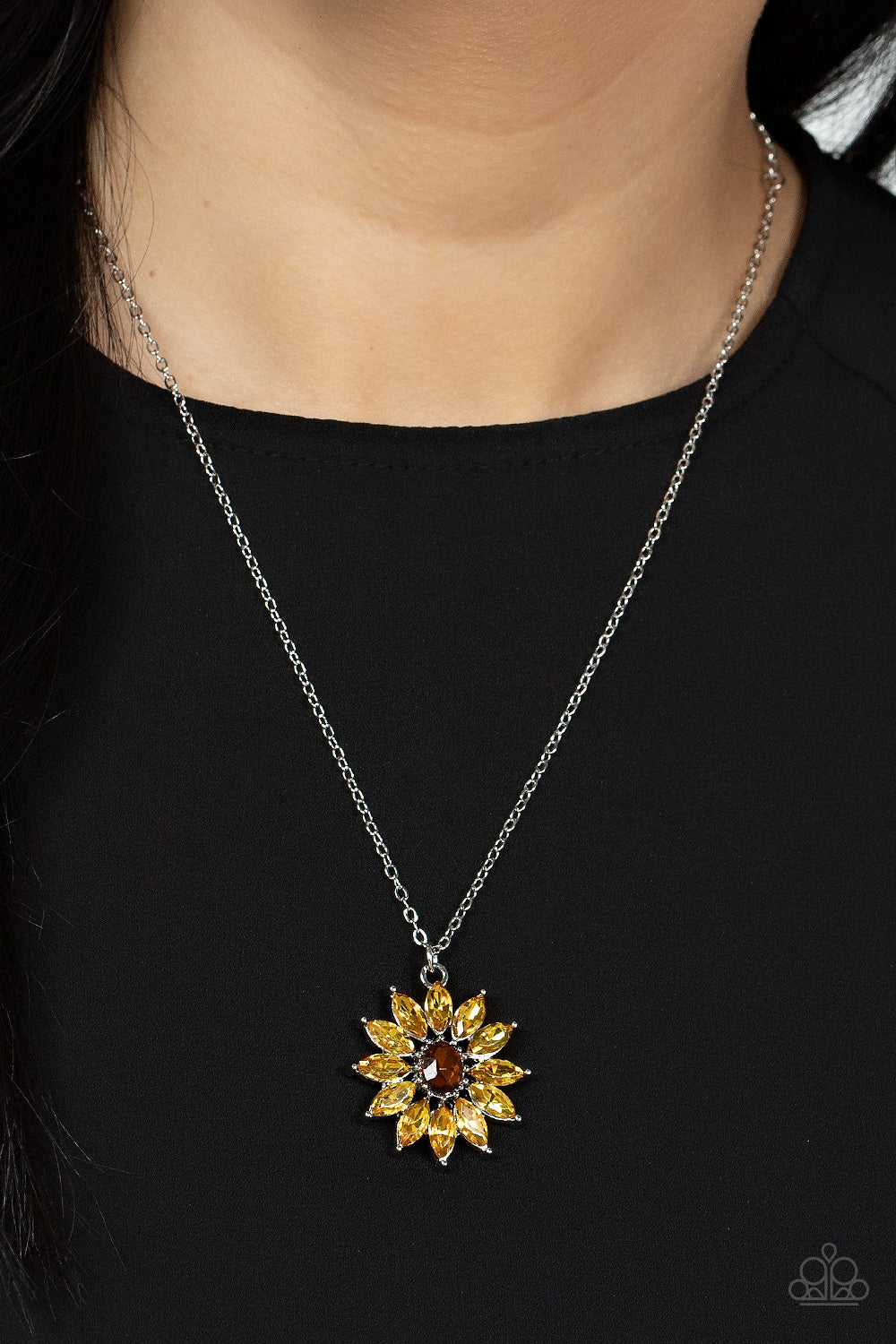Formal Florals - Yellow Necklace