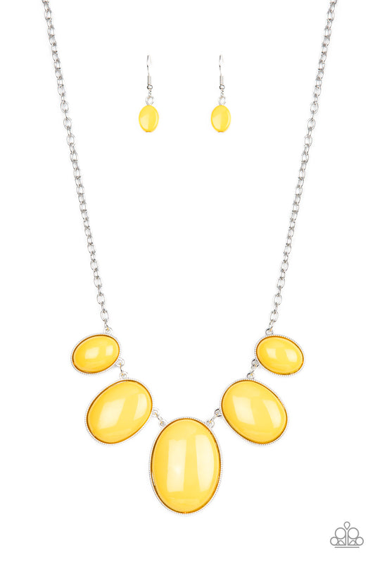 Vivacious Vanity - Yellow Necklace