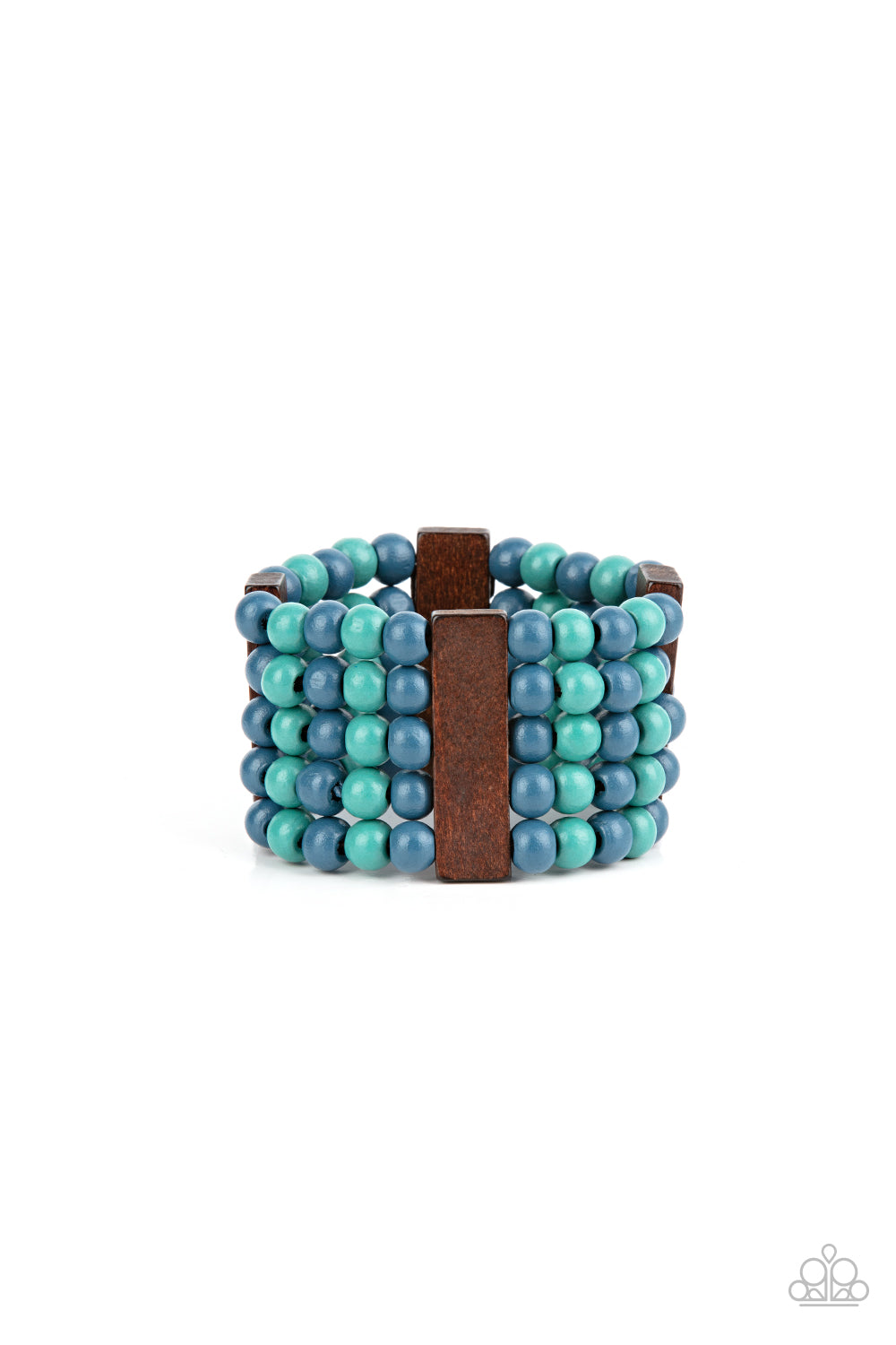 Island Soul - Blue Wooden Bracelet