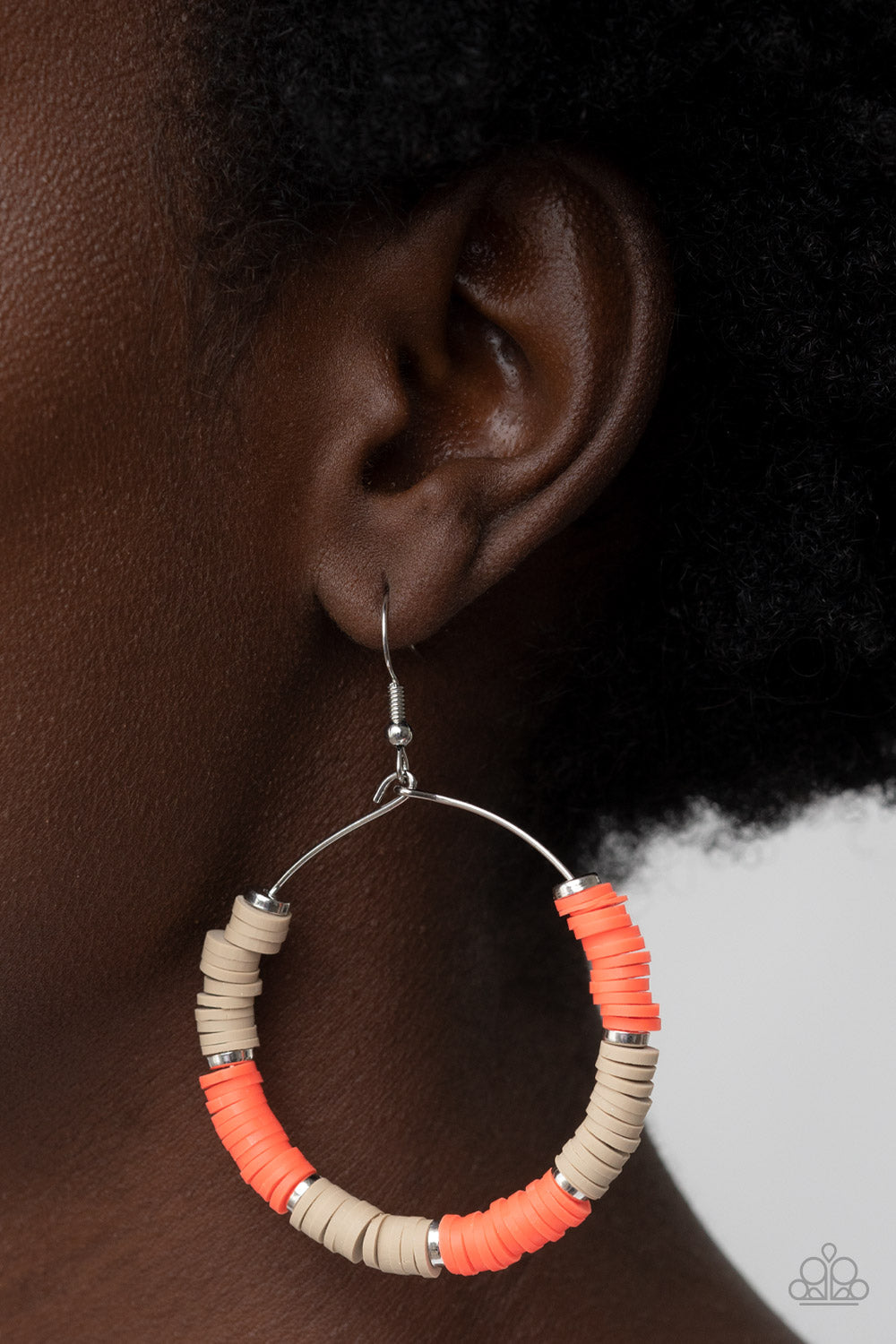 Skillfully Stacked - Orange Earrings