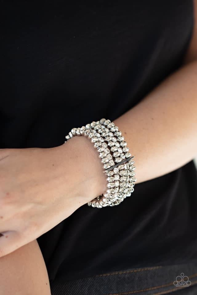 Life of the Party - Best of Luxe Bracelet - White Silver